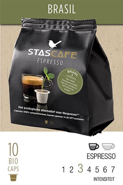 Brasil stascafe - 10 koffiecups voor Nespresso®